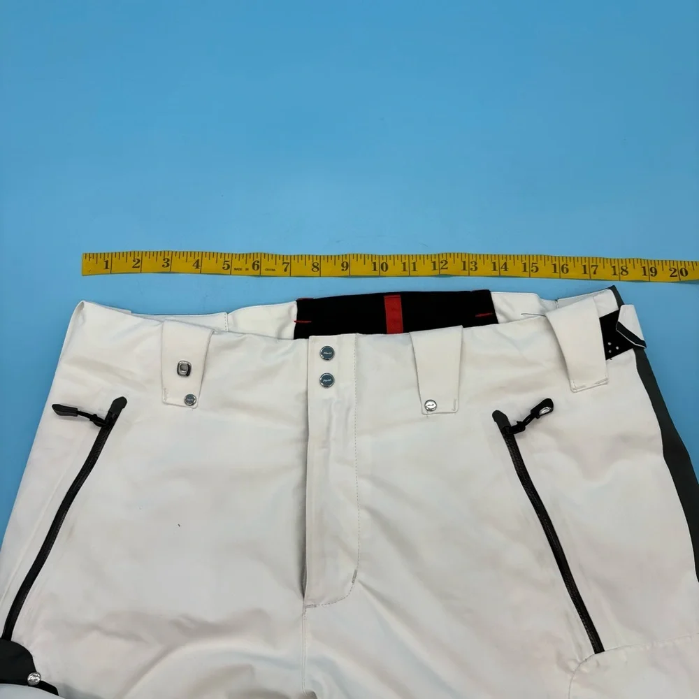 RLX Ralph Lauren Ski Pants Size M White Black Waterproof Snowboard - Picture 8 of 12